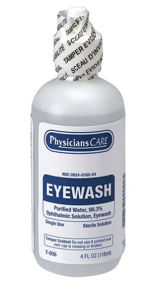 Eyewash Bottle, Screw Cap, 4 oz. 