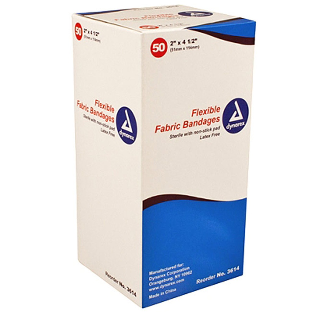 1"x3" Fabric Bandages, 50/box 18/case