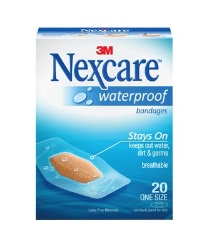 1"x3" Waterproof Bandages, 20/Box