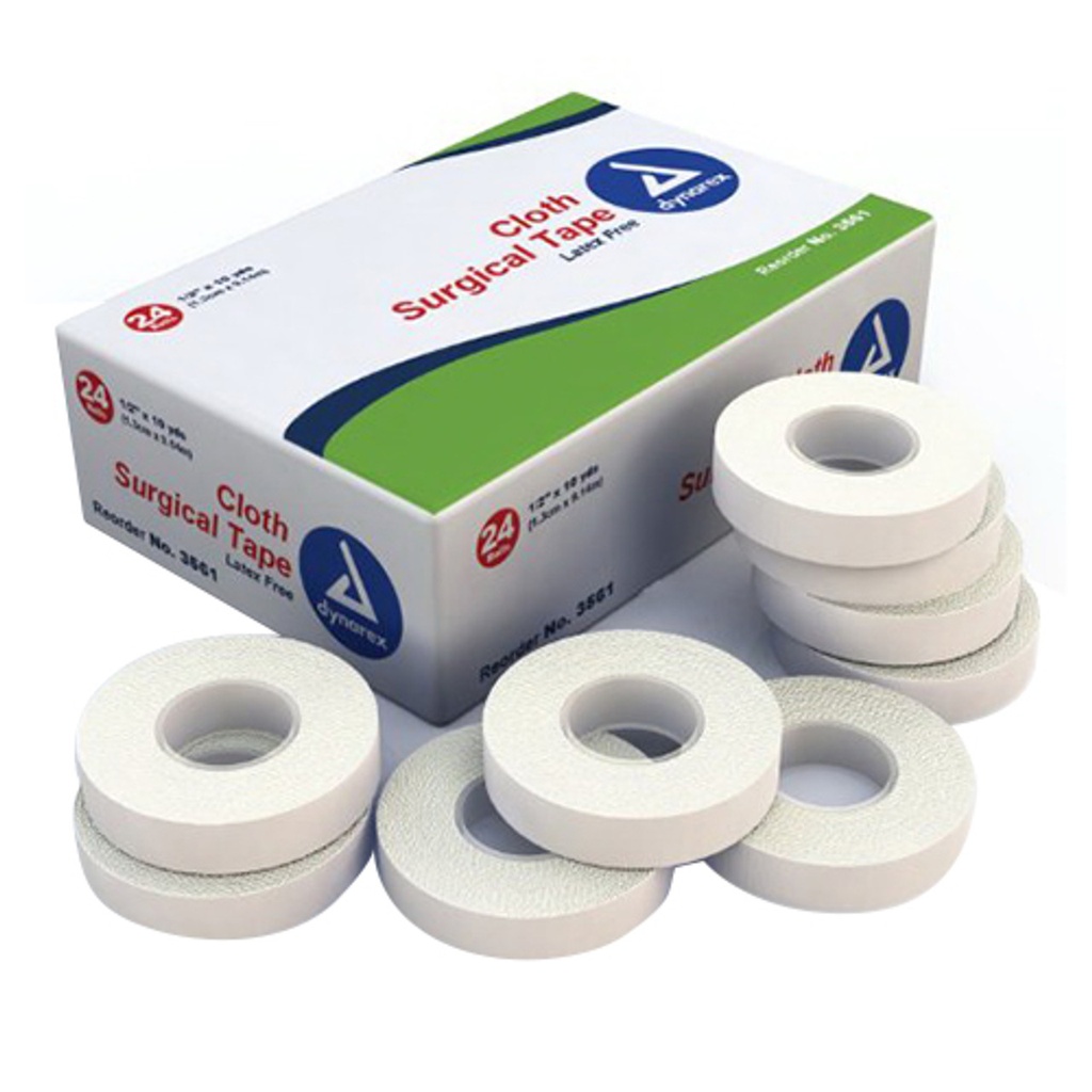 1/2"x10 yd. Cloth Athletic First Aid Tape, 24/box 12/case