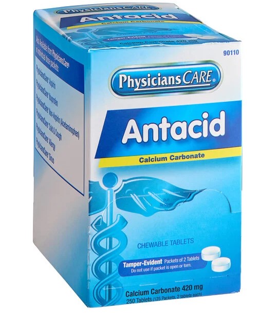 PhysiciansCare Antacid, 125x2/box 