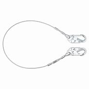 10' Restraint Lanyard; Coated Cable with Snap Hooks