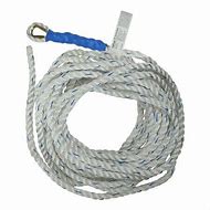 100' VLL Thimble-eye + Taped-end 5/8" White,  Lifeline rope