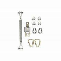 100' SteelGrip Temp Cable HLL Kit with 3 Stanchions for 4" to 12"