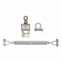 100' SteelGrip Temp Cable HLL Kit with 3 Stanchions for 4" to 18"