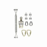 100' SteelGrip Temp Cable HLL Kit with 3 Stanchions for 4" to 24"