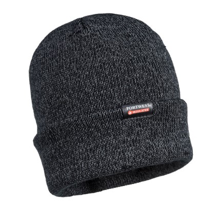 Reflective Knit Hat, Insulatex Lined Black  R