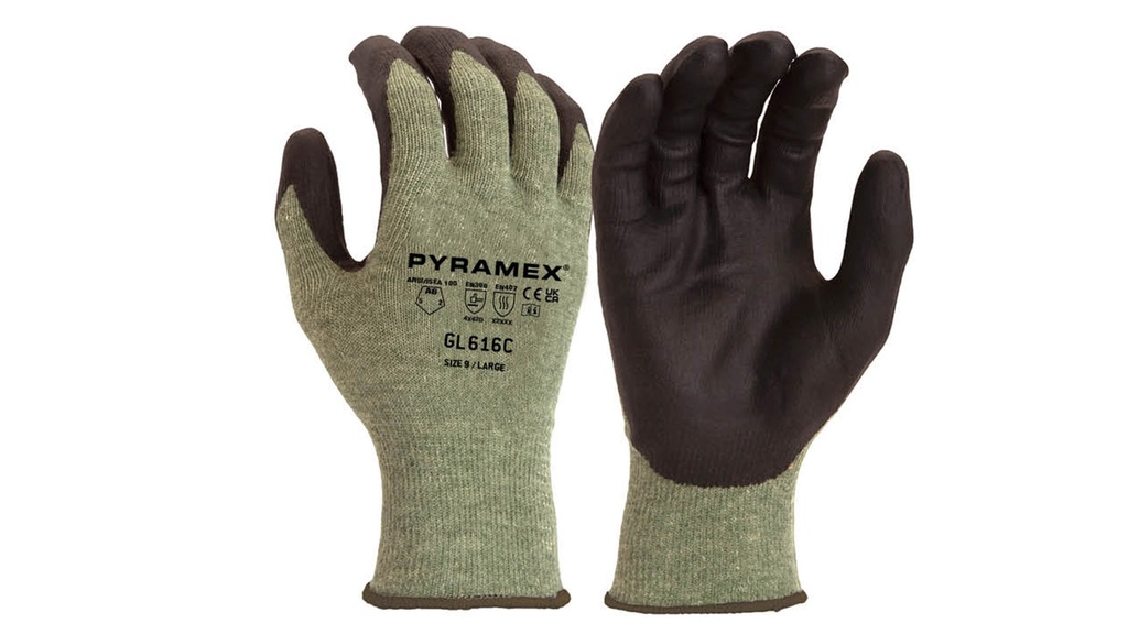 Gloves, 13g Para Aramid/Steel Foam Nitrile Large