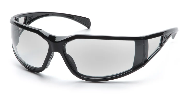 Glasses, Exeter - Clear Anti-Fog - Glossy Black