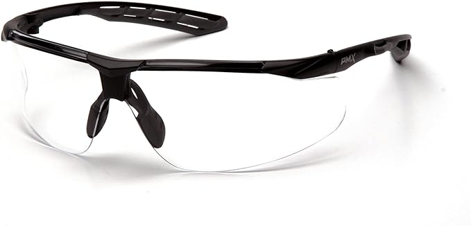 Glasses, Flex-Lyte - Black-gray frame / clear H2MAX anti-fog lens - Black/Gray