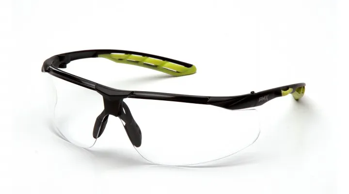 Glasses, Flex-Lyte - Black-lime frame / clear H2MAX anti-fog lens - Black/Lime