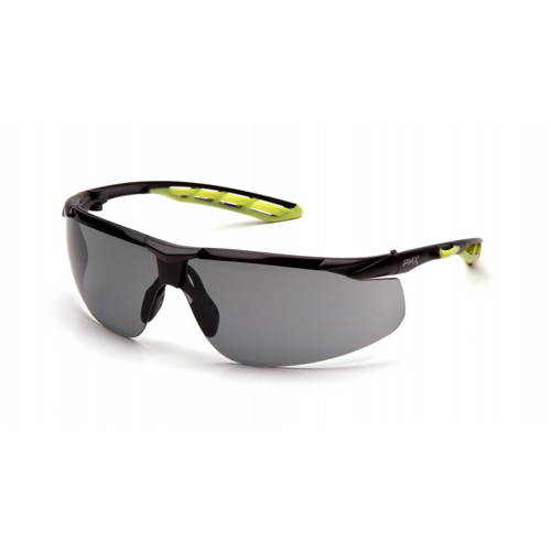 Glasses, Flex-Lyte - Black-lime frame / gray lens - Black/Lime