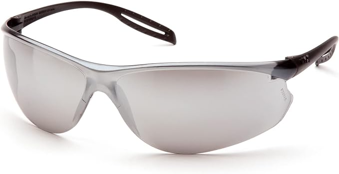 Glasses, Neshoba - Silver mirror lens - Black