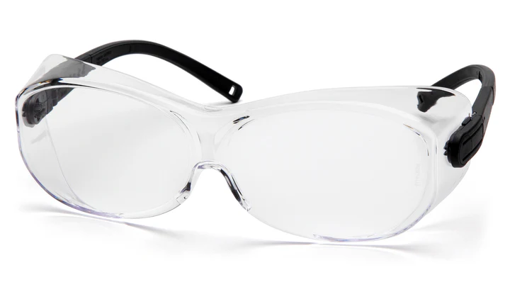Glasses, OTS XL - Clear H2X Anti-Fog - Black
