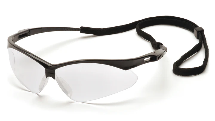 Glasses, PMXTREME - Clear Anti-Fog with Cord - Black