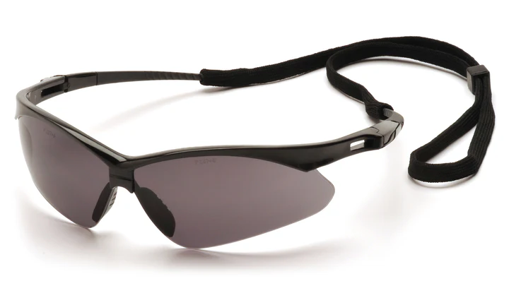 Glasses, PMXTREME - Gray Anti-Fog with Cord - Black