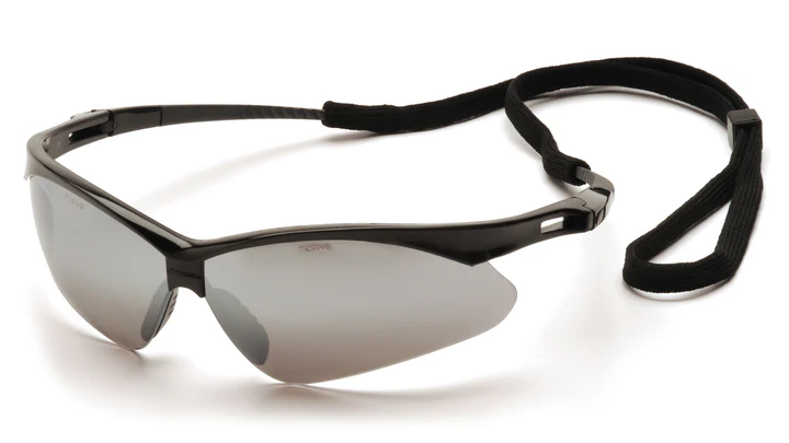Glasses, PMXTREME - Silver Mirror with Cord - Black