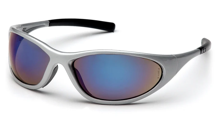 Glasses, Zone II - Blue Mirror - Silver