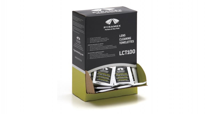 100 Individually packaged Lens Cleaning Towelettes in a box