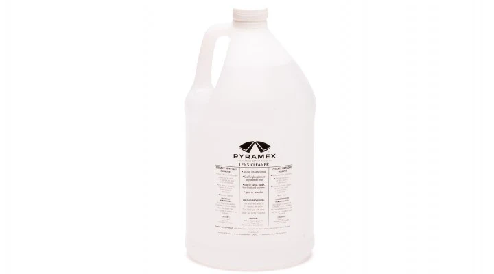 Gallon of lens cleaning solution