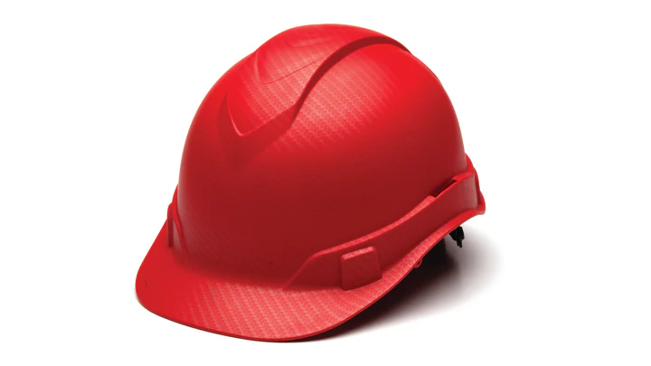 Hard hat, RIDGELINE CS 4pt Ratchet- Matte Red Graphite