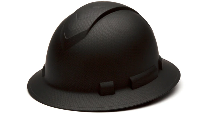 Hard Hat, Ridgeline Full Brim 4 Pt Ratchet Suspension - Black Graphite Pattern