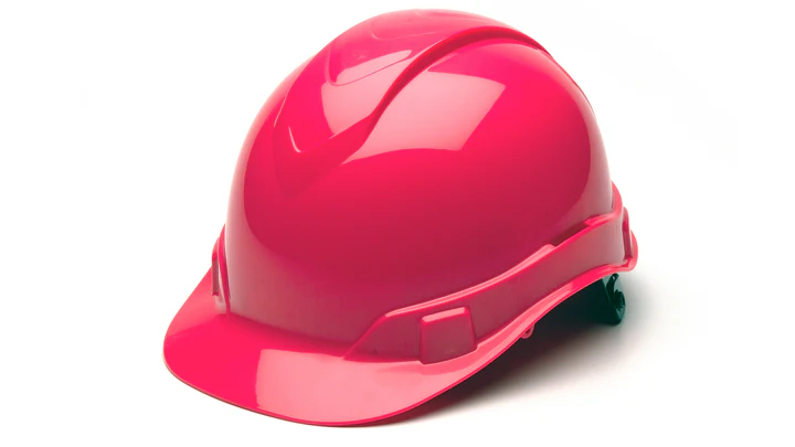 Hard Hat, Ridgeline Cap Style 4 Pt Ratchet Suspension - Hi-vis Pink