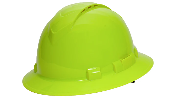 Hard Hat, Ridgeline Full Brim Vented Hi-Vis Lime - Hi Vis Lime