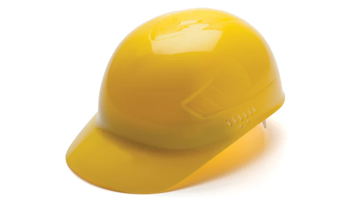Hard Hat, Ridgeline Bump Cap 4 Point Glide Lock Suspension - Yellow