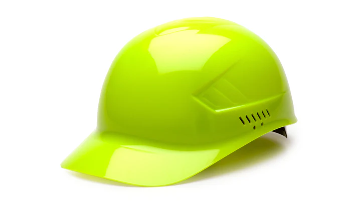 Hard Hat, Ridgeline Bump Cap 4 Point Glide Lock Suspension - Hi Vis Lime