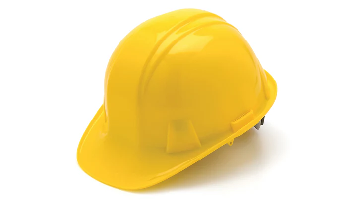 Hard Hat, Standard Shell 4 Pt - Snap Lock Suspension - Yellow