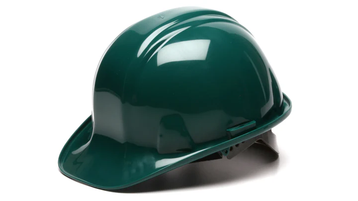 Hard Hat, Standard Shell 4 Pt - Snap Lock Suspension - Green