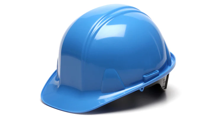 Hard Hat, Standard Shell 4 Pt - Snap Lock Suspension - Light Blue