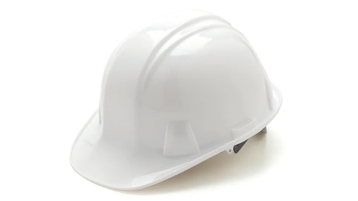 Hard Hat, Standard Shell 6 Pt- Snap Lock Suspension - White