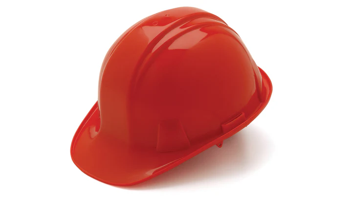 Hard Hat, Standard Shell 4 Pt Ratchet Suspension - Red
