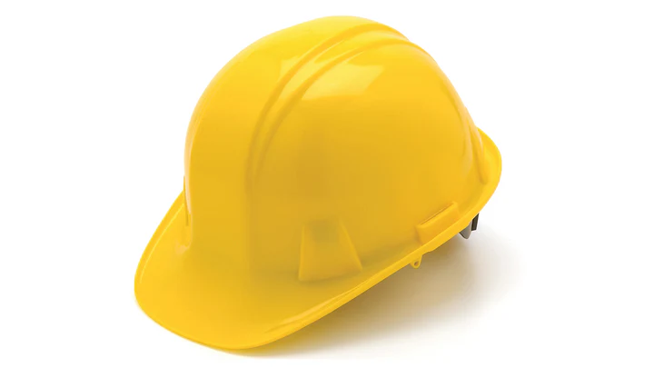 Hard Hat, Standard Shell 4 Pt Ratchet Suspension - Yellow