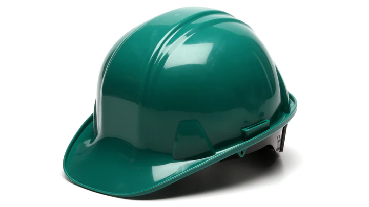 Hard Hat, Standard Shell 4 Pt Ratchet Suspension - Green