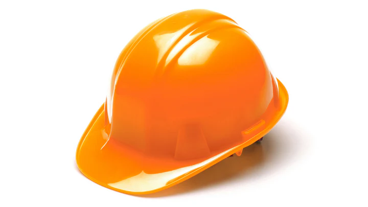 Hard Hat, Standard Shell 4 Pt Ratchet Suspension - Hi Vis Orange