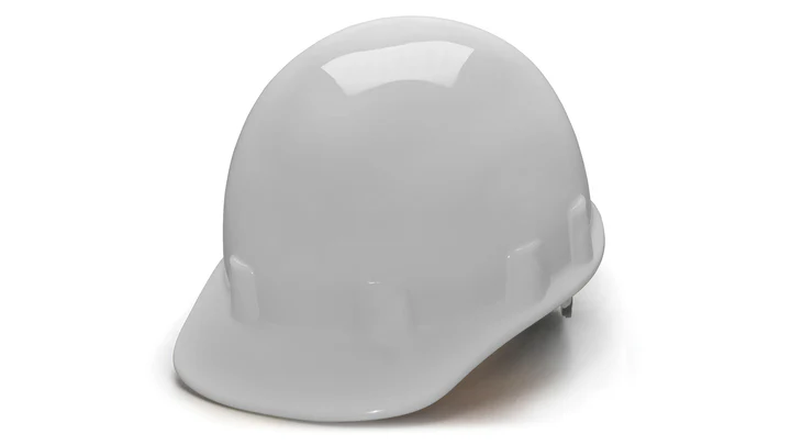 Hard Hat, Sleek Shell Cap Style 4 Pt Ratchet Suspension  - White