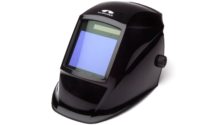 Autodarkening Welding Helmet- Manual 98x87mm - Glossy Black