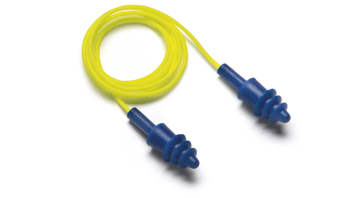 Earplugs - Yellow corded reusable metal detectable blue earplugs -100 pair/box - Blue