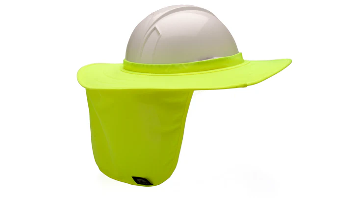 Hard Hat Shade with Brim - Hi-Vis Lime