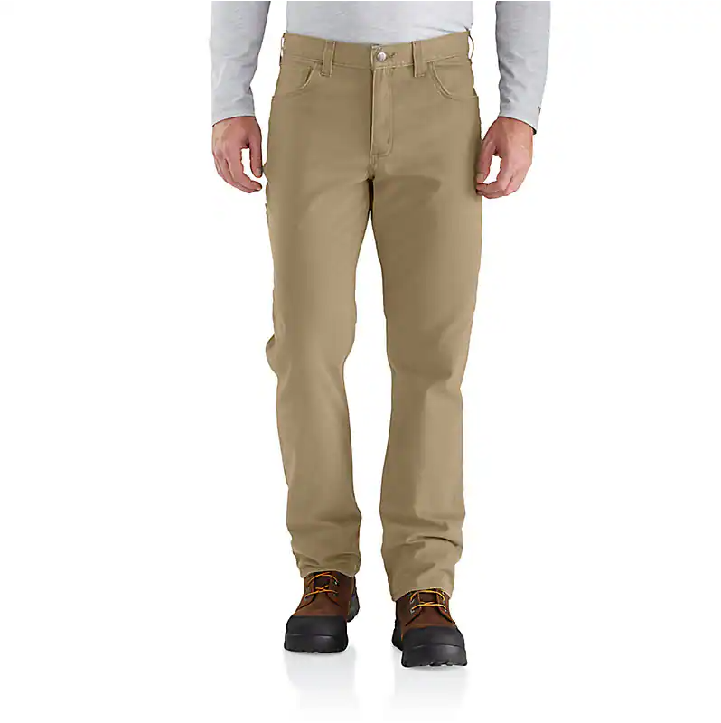 BN2517 M RF RlxdFit Cnvs 5 Pkt Wrk Pants Dark Khaki - W32 L30