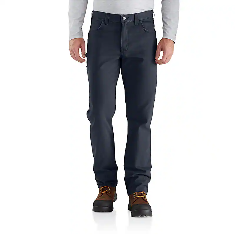 BN2517 M RF RlxdFit Cnvs 5 Pkt Wrk Pants Navy - W36 L30