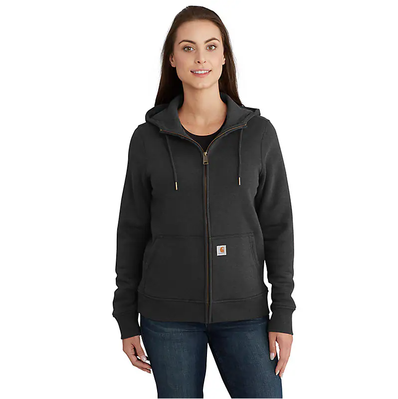 TS0122 W RlxdFit MW Full Zip Sweatshirt Carbon Heather - Large Regular