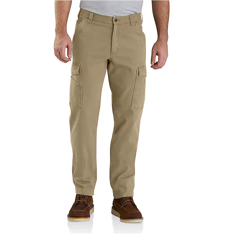 BN3574 M RF RlxdFit Cnvs Wrk Cargo Pants Dark Khaki - W36 L32