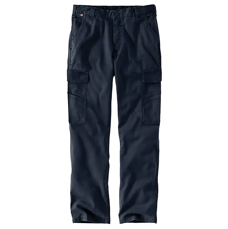 BN3574 M RF RlxdFit Cnvs Wrk Cargo Pants Black - W34 L34