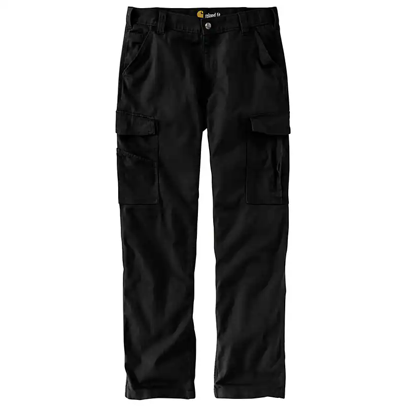 BN3574 M RF RlxdFit Cnvs Wrk Cargo Pants Black - W34 L36