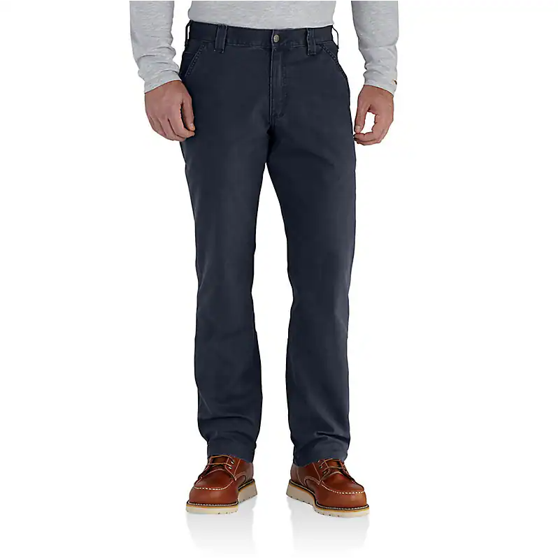 BN2291 M RF RlxdFit Cnvs Wrk Pants Navy - W38 L30