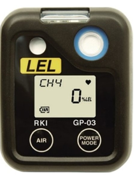 GP-03, 0-100 % LEL with alligator clip and alkaline batteries